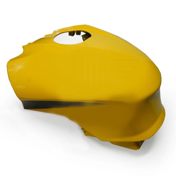 PLASTICO TAPA TANQUE  PULSAR 200NS FI  MARCA: BAJAJ/AILYN   COLOR: AMARILLO  REF: 52JL0979