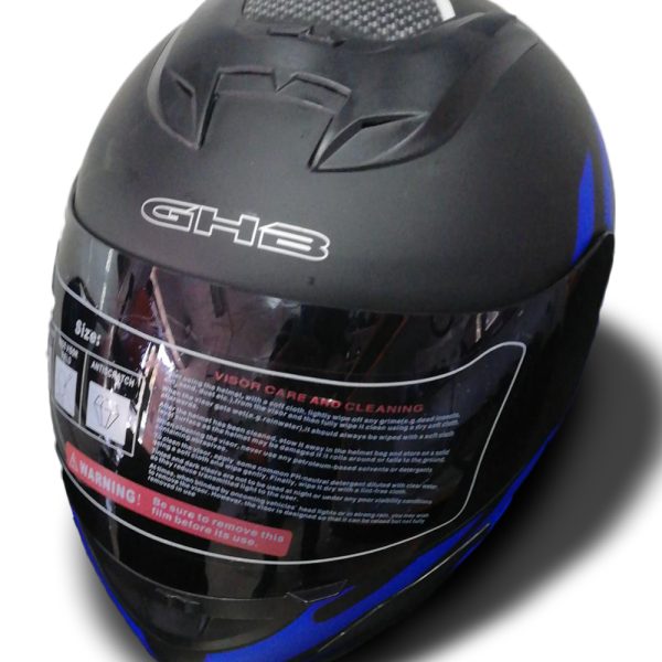 Casco Integral Negro/Azul. REF:1310