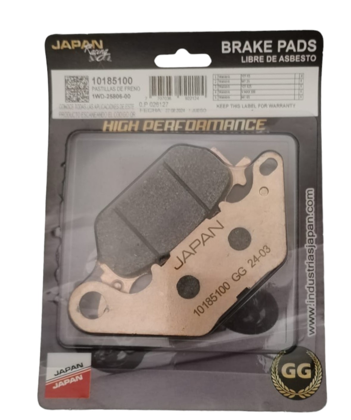 Pastiglie Freno Anteriori JAPANPARTS PA-885AF Per Suzuki Wagon R+ (2000) - Approvate ECE R90